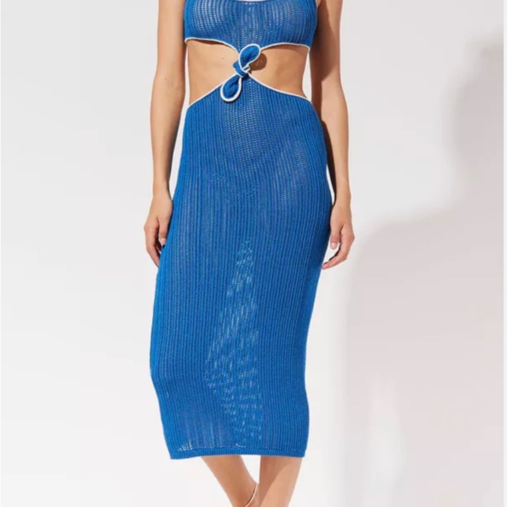Solid & Striped Bailey Midi Dress Blue Size Small NWT